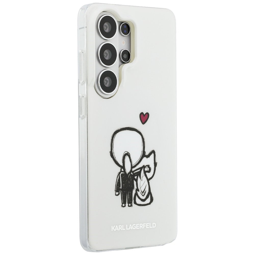 MagSafe futrola za Samsung Galaxy S26 Ultra S948, Karl Lagerfeld, IML Karl & Choupette Back Logo, Bela
