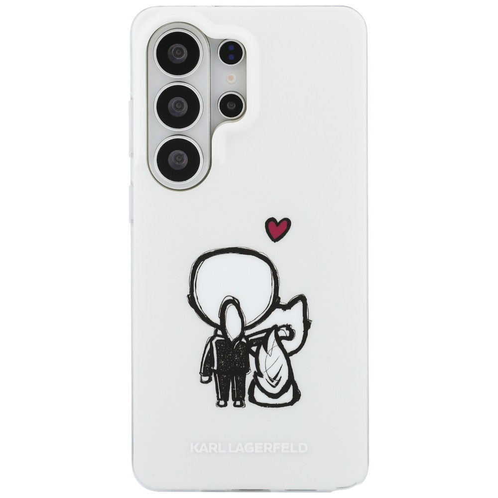 MagSafe futrola za Samsung Galaxy S26 Ultra S948, Karl Lagerfeld, IML Karl & Choupette Back Logo, Bela