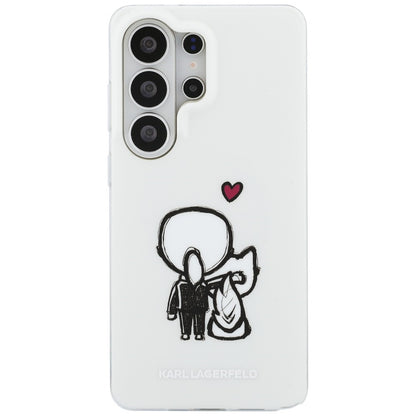 MagSafe futrola za Samsung Galaxy S26 Ultra S948, Karl Lagerfeld, IML Karl & Choupette Back Logo, Bela