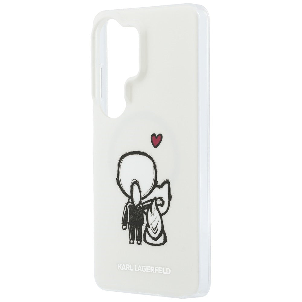 MagSafe futrola za Samsung Galaxy S26 Ultra S948, Karl Lagerfeld, IML Karl & Choupette Back Logo, Bela