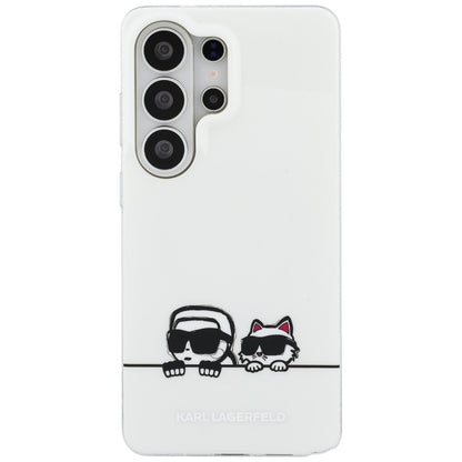 Futrola MagSafe za Samsung Galaxy S26 Ultra S948, Karl Lagerfeld, IML Karl & Choupette Peekaboo Logo, Bela