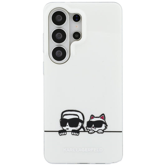 Futrola MagSafe za Samsung Galaxy S26 Ultra S948, Karl Lagerfeld, IML Karl & Choupette Peekaboo Logo, Bela