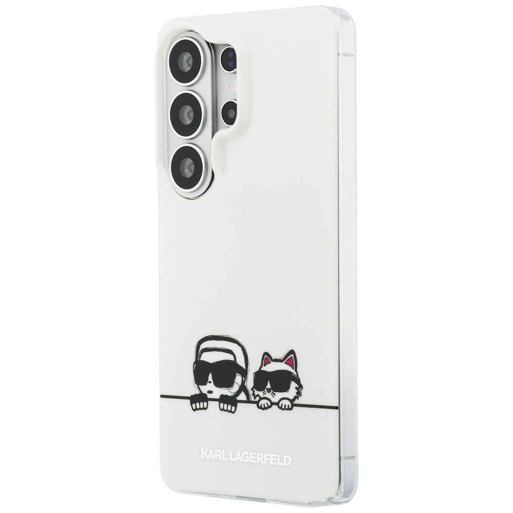 Futrola MagSafe za Samsung Galaxy S26 Ultra S948, Karl Lagerfeld, IML Karl & Choupette Peekaboo Logo, Bela