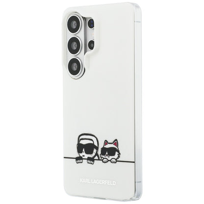 Futrola MagSafe za Samsung Galaxy S26 Ultra S948, Karl Lagerfeld, IML Karl & Choupette Peekaboo Logo, Bela