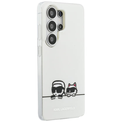 Futrola MagSafe za Samsung Galaxy S26 Ultra S948, Karl Lagerfeld, IML Karl & Choupette Peekaboo Logo, Bela
