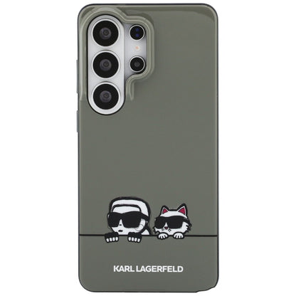 Futrola MagSafe za Samsung Galaxy S26 Ultra S948, Karl Lagerfeld, IML Karl & Choupette Peekaboo Logo, Crna
