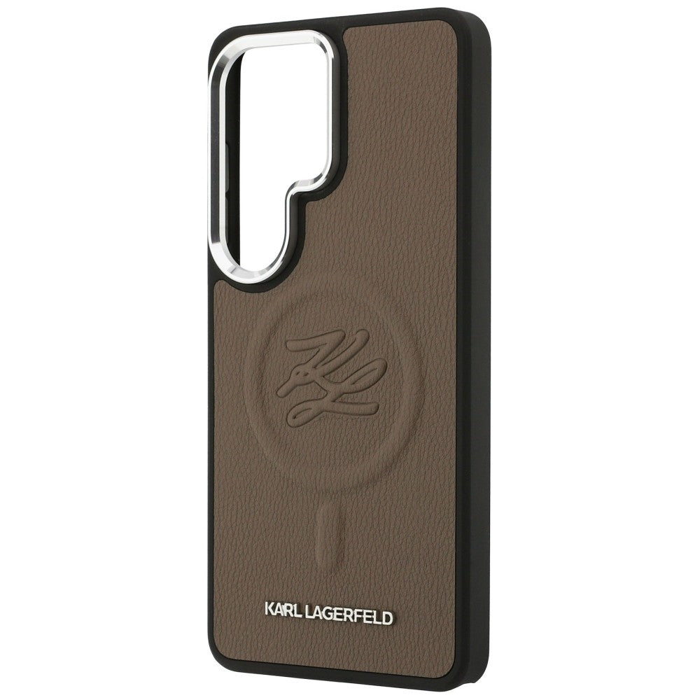 Futrola MagSafe za Samsung Galaxy S26 Ultra S948, Karl Lagerfeld, Initial Logo Debossed, Braon