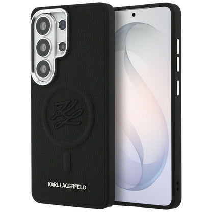 Futrola MagSafe za Samsung Galaxy S26 Ultra S948, Karl Lagerfeld, Initial Logo Debossed, Crna