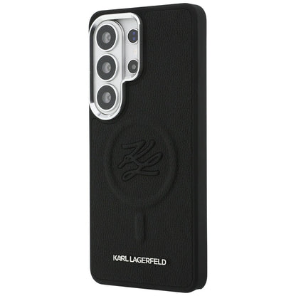 Futrola MagSafe za Samsung Galaxy S26 Ultra S948, Karl Lagerfeld, Initial Logo Debossed, Crna