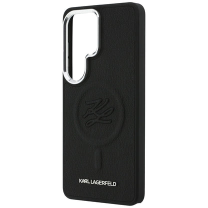 Futrola MagSafe za Samsung Galaxy S26 Ultra S948, Karl Lagerfeld, Initial Logo Debossed, Crna