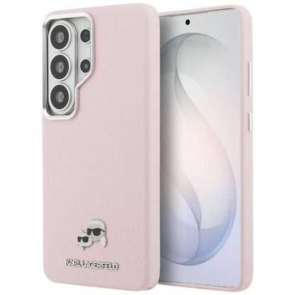 Futrola MagSafe za Samsung Galaxy S26 Ultra S948, Karl Lagerfeld, Karl & Choupette Head's Pin, Roze