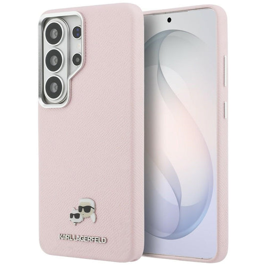 Futrola MagSafe za Samsung Galaxy S26 Ultra S948, Karl Lagerfeld, Karl & Choupette Head's Pin, Roze