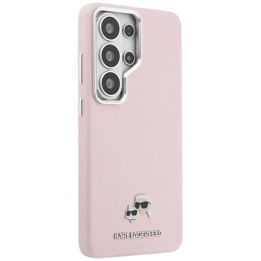 Futrola MagSafe za Samsung Galaxy S26 Ultra S948, Karl Lagerfeld, Karl & Choupette Head's Pin, Roze