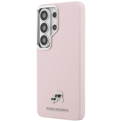 Futrola MagSafe za Samsung Galaxy S26 Ultra S948, Karl Lagerfeld, Karl & Choupette Head's Pin, Roze