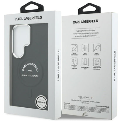 Futrola MagSafe za Samsung Galaxy S26 Ultra S948, Karl Lagerfeld, Karl RSG Logo, Crna