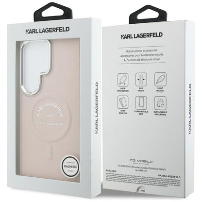 Futrola MagSafe za Samsung Galaxy S26 Ultra S948, Karl Lagerfeld, Karl RSG Logo, Roze