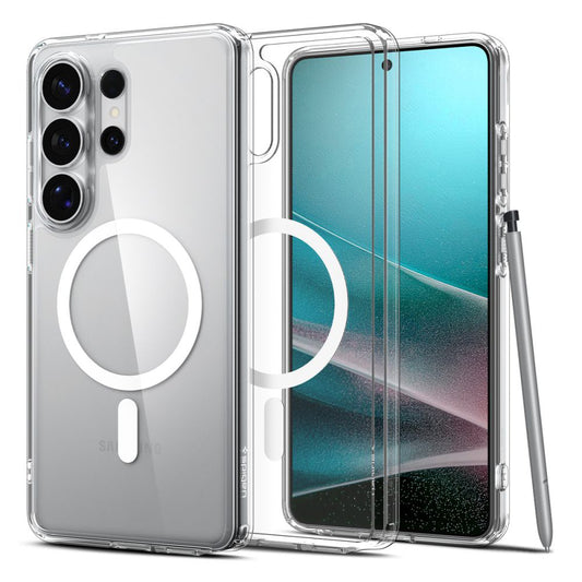 Husa MagSafe za Samsung Galaxy S26 Ultra S948, Spigen, Ultra Hybrid, Transparentna Bela ACS10679