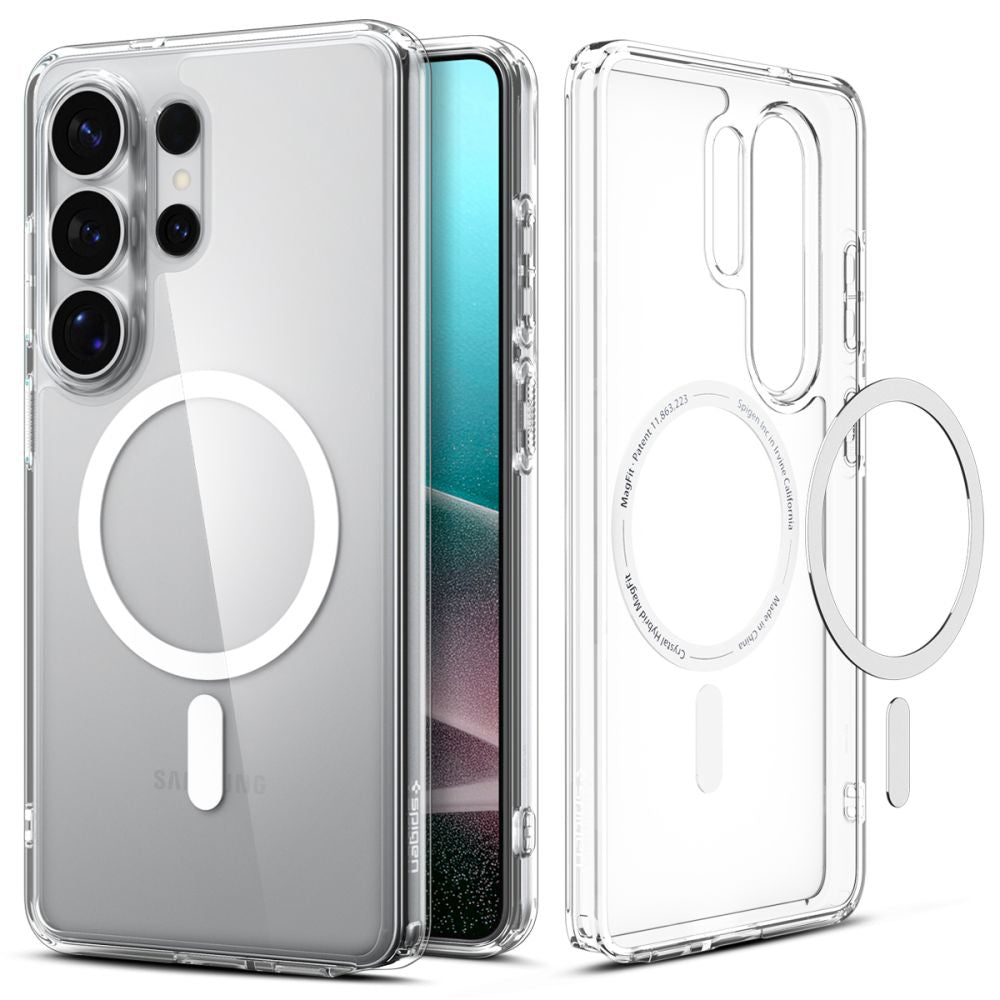 Husa MagSafe za Samsung Galaxy S26 Ultra S948, Spigen, Ultra Hybrid, Transparentna Bela ACS10679