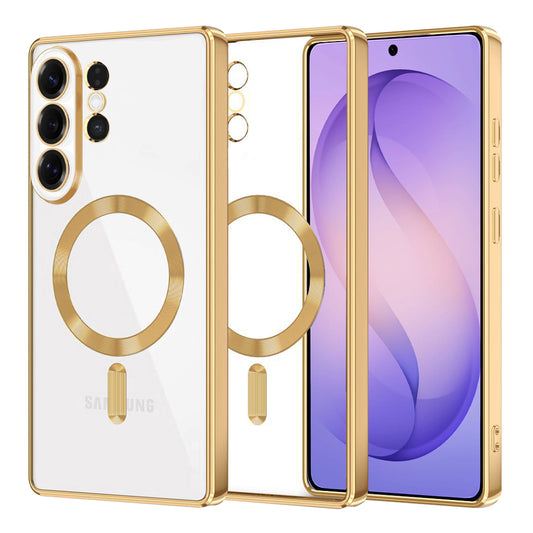 Futrola MagSafe za Samsung Galaxy S26 Ultra, Techsuit, Luxury Crystal, Zlatna