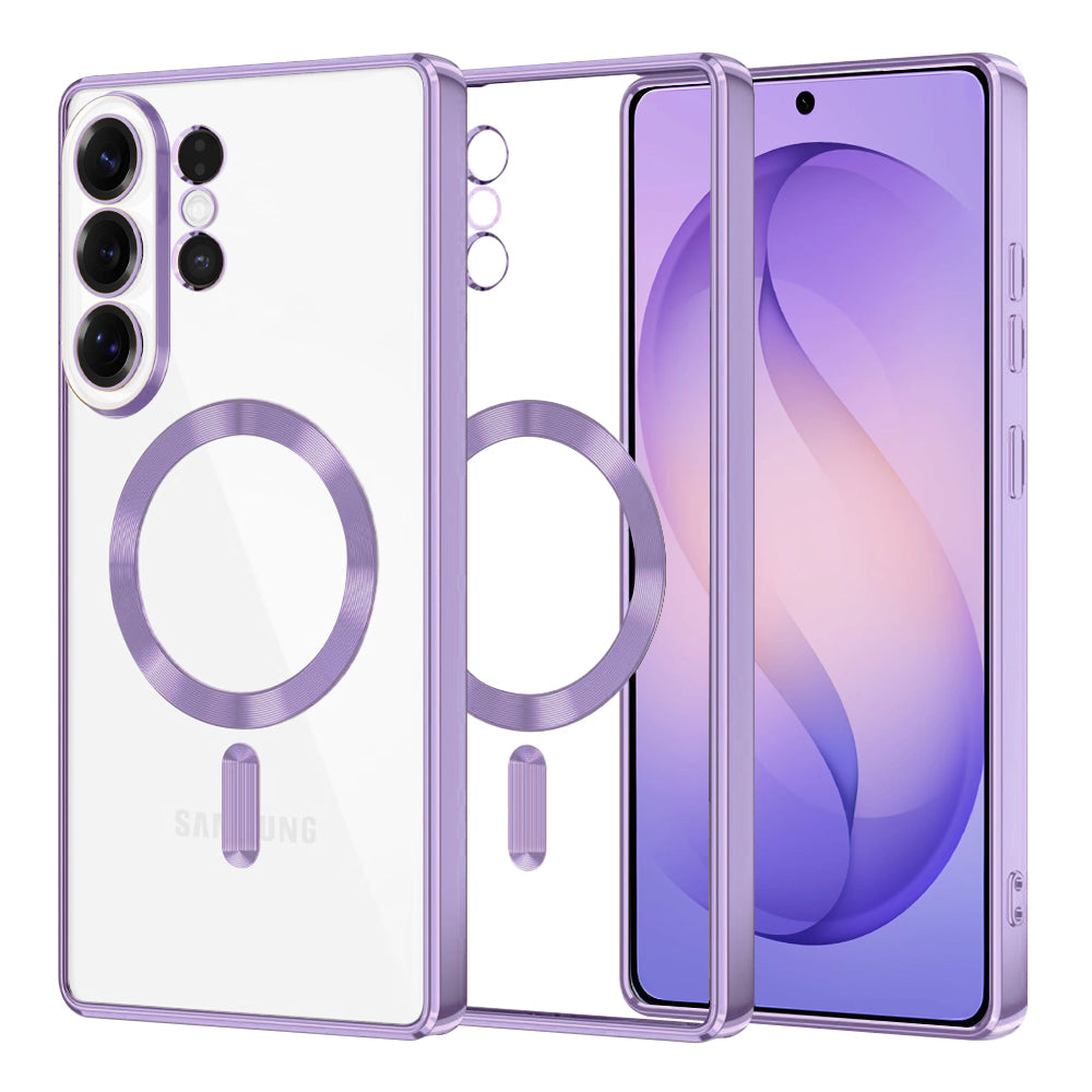 Futrola MagSafe za Samsung Galaxy S26 Ultra, Techsuit, Luxury Crystal, Svetlo Ljubičasta