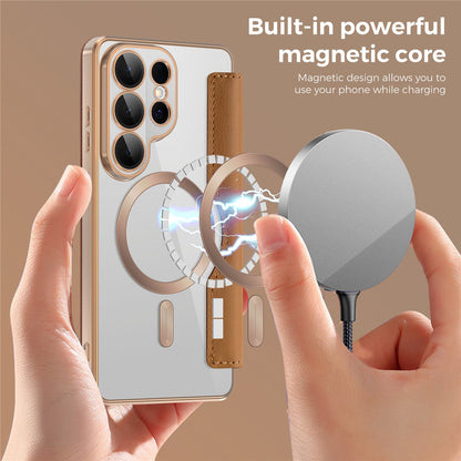 Futrola MagSafe za Samsung Galaxy S26 Ultra, Techsuit, SmartMag Book, Braon