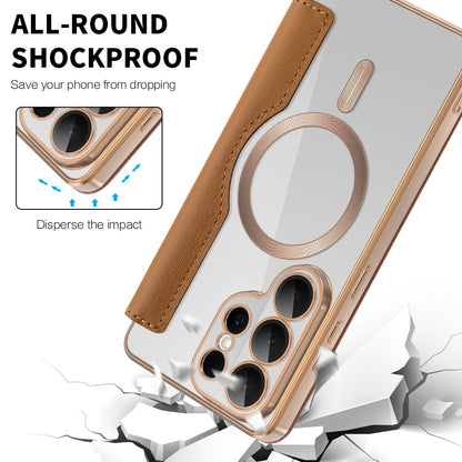 Futrola MagSafe za Samsung Galaxy S26 Ultra, Techsuit, SmartMag Book, Braon