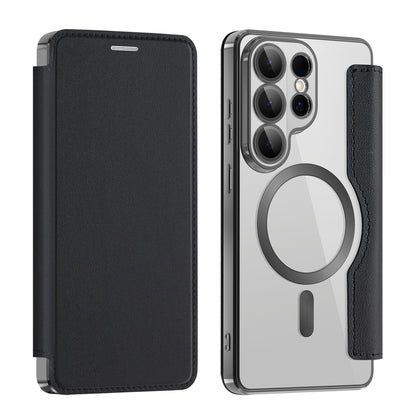 Futrola MagSafe za Samsung Galaxy S26 Ultra, Techsuit, SmartMag Book, Crna