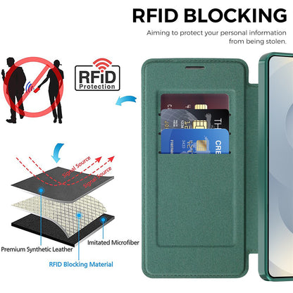 Futrola MagSafe za Samsung Galaxy S26 Ultra, Techsuit, SmartMag Book, Zelena