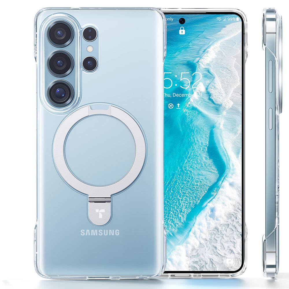 Futrola MagSafe za Samsung Galaxy S26 Ultra, Torras, Ostand Slim, Transparentna