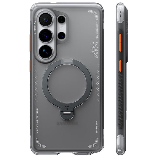 Futrola MagSafe za Samsung Galaxy S26 Ultra, Torras, Ostand Spin Air, Siva
