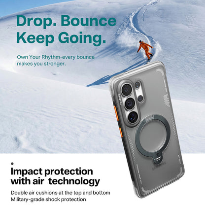 Futrola MagSafe za Samsung Galaxy S26 Ultra, Torras, Ostand Spin Air, Siva