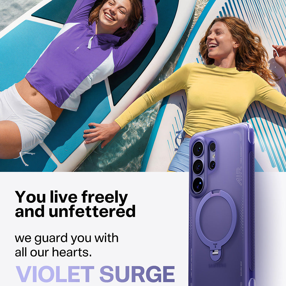 Futrola MagSafe za Samsung Galaxy S26 Ultra, Torras, Ostand Spin Air, Ljubičasta