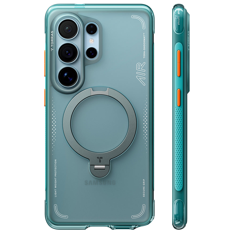 Futrola MagSafe za Samsung Galaxy S26 Ultra, Torras, Ostand Spin Air, Zelena