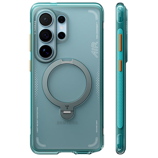 Futrola MagSafe za Samsung Galaxy S26 Ultra, Torras, Ostand Spin Air, Zelena