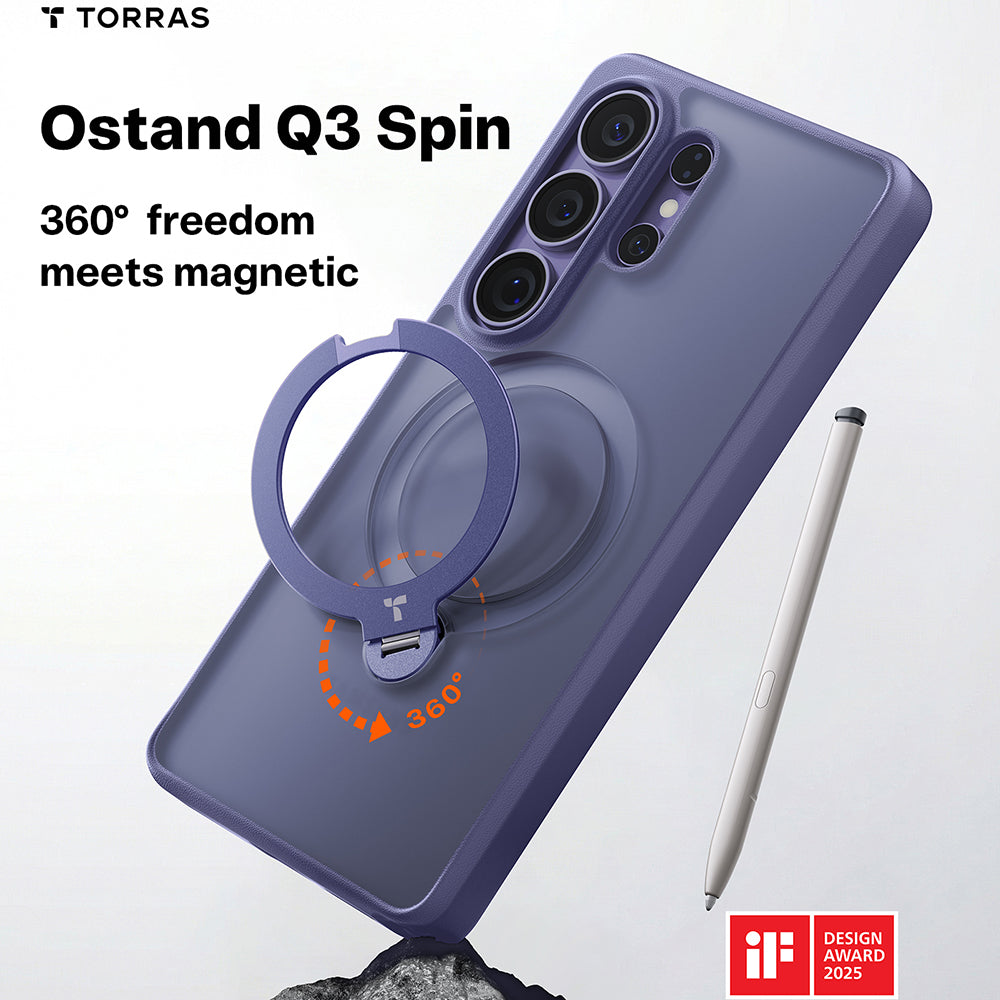 Husa MagSafe za Samsung Galaxy S26 Ultra, Torras, Ostand Spin, Mov