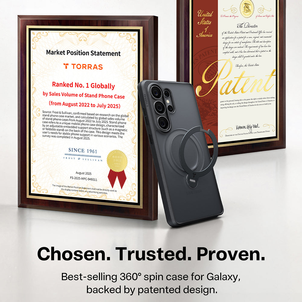Husa MagSafe za Samsung Galaxy S26 Ultra, Torras, Ostand Spin, Mov
