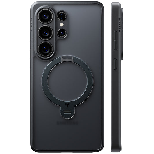 Husa MagSafe za Samsung Galaxy S26 Ultra, Torras, Ostand Spin, Crna