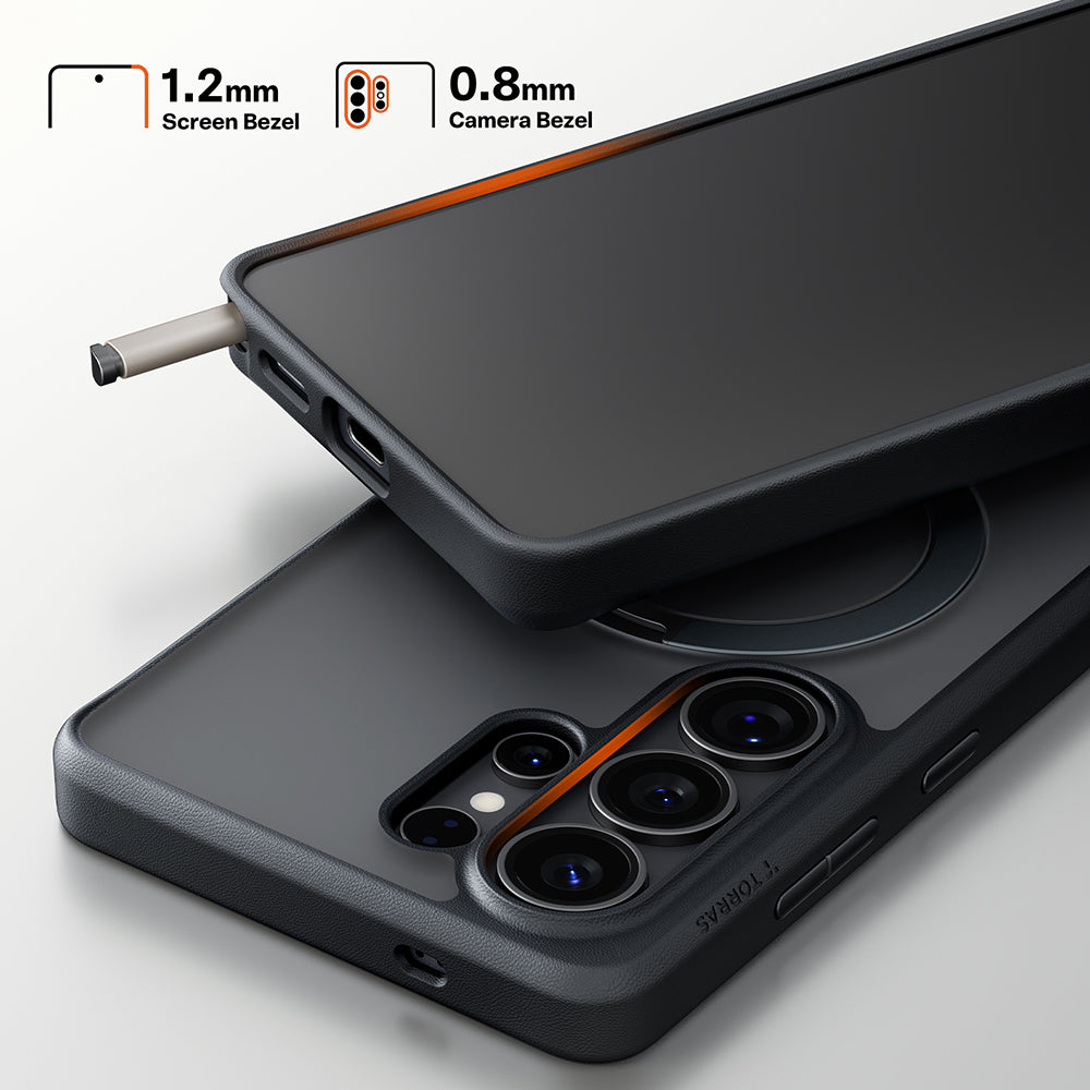 Husa MagSafe za Samsung Galaxy S26 Ultra, Torras, Ostand Spin, Crna