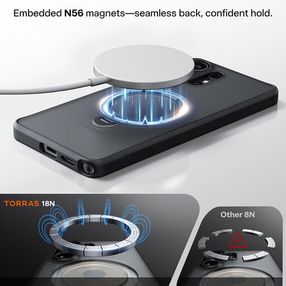 Futrola MagSafe za Samsung Galaxy S26 Ultra, Torras, Ostand Spin, Transparentna