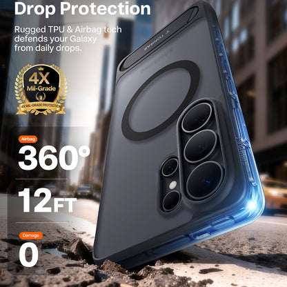 Futrola MagSafe za Samsung Galaxy S26 Ultra, Torras, Pstand, Crna