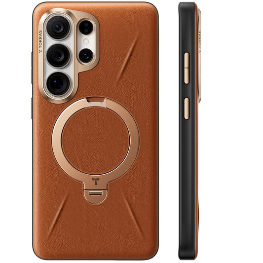 Futrola MagSafe za Samsung Galaxy S26 Ultra, Torras, QPRO Leather, Braon