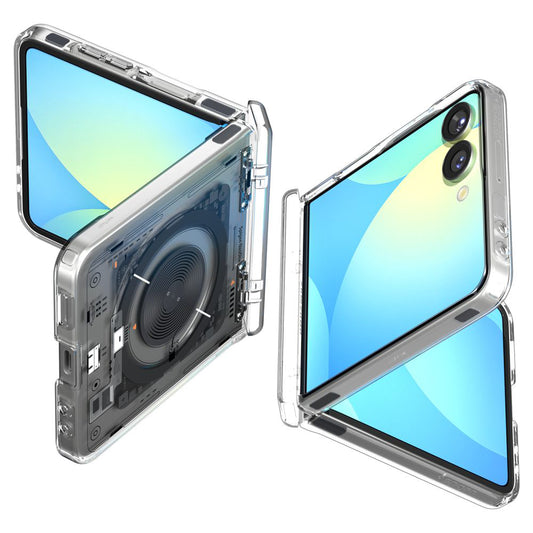 Futrola MagSafe za Samsung Galaxy Z Flip7 F766, Spigen, Ultra Hybrid Pro Neo One, Transparentna ACS09560