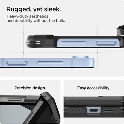 Futrola MagSafe za Samsung Galaxy Z Flip7 FE F761 / Z Flip6 F741, Spigen, Tough Armor Pro, Crna ACS09807