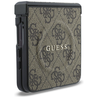 MagSafe futrola za Samsung Galaxy Z Flip8 F776, Guess, 4G Leather Classic, Braon
