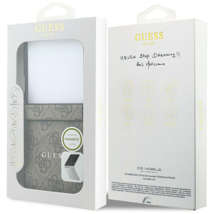 MagSafe futrola za Samsung Galaxy Z Flip8 F776, Guess, 4G Leather Classic, Braon