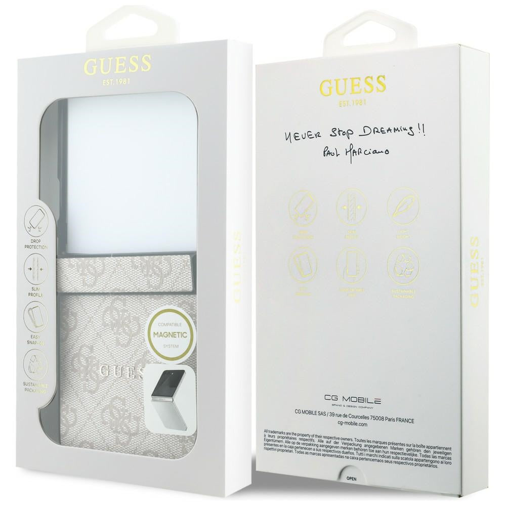 MagSafe futrola za Samsung Galaxy Z Flip8 F776, Guess, 4G Leather Classic, Roze