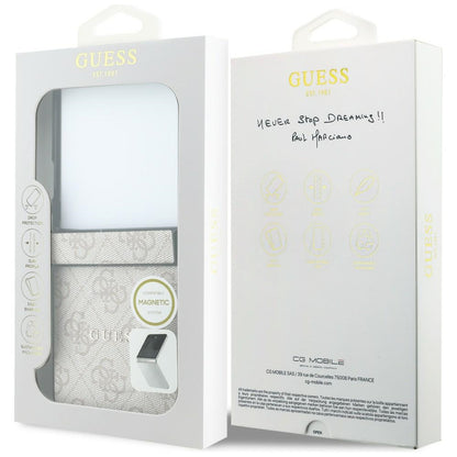 MagSafe futrola za Samsung Galaxy Z Flip8 F776, Guess, 4G Leather Classic, Roze