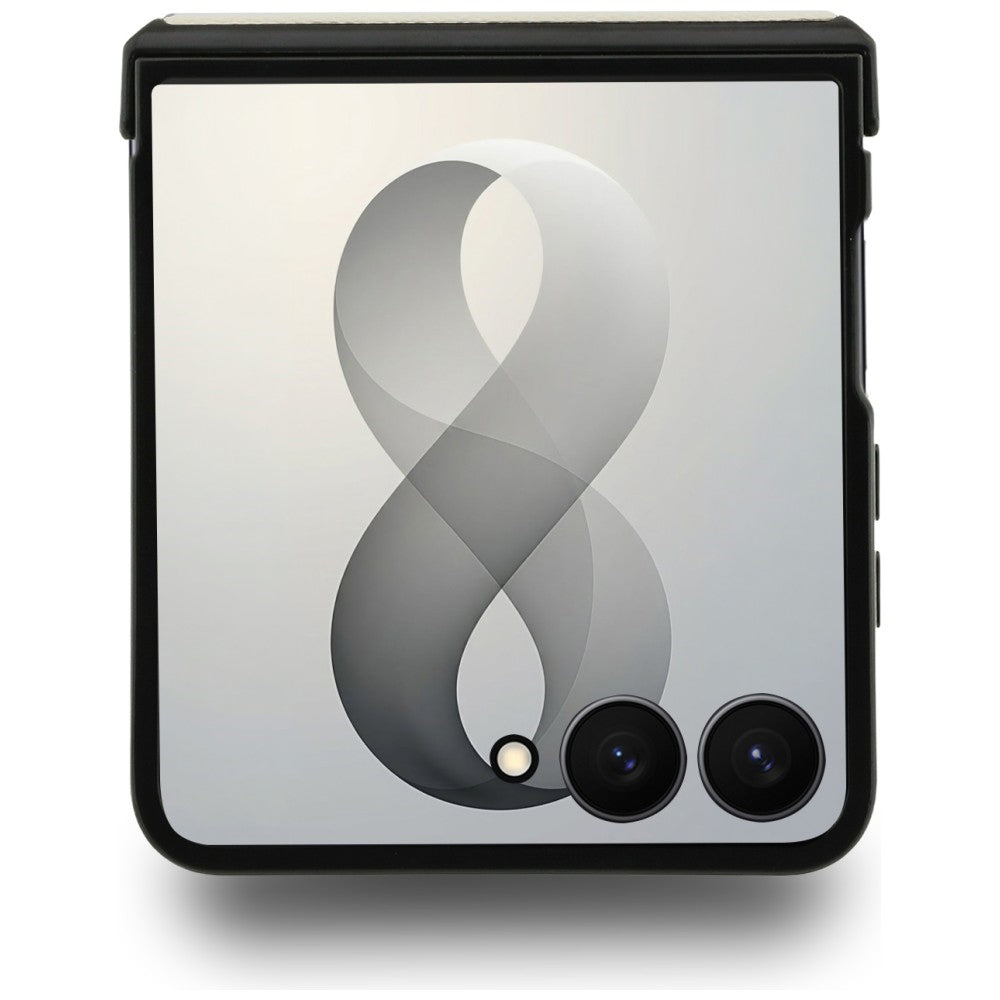 MagSafe futrola za Samsung Galaxy Z Flip8 F776, Guess, Ring Stand Grained Classic Logo, Bež
