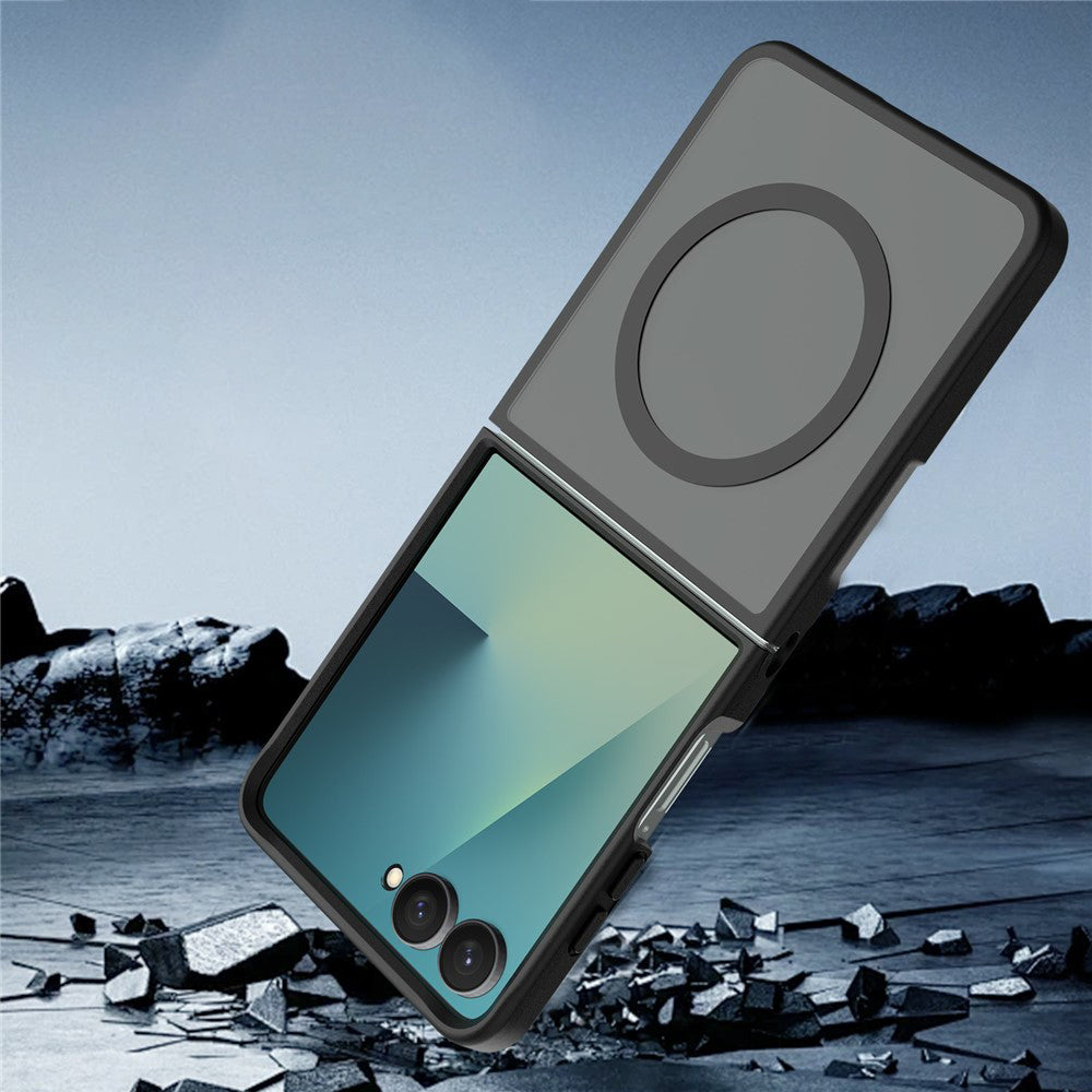 MagSafe futrola za Samsung Galaxy Z Flip8 F776, Techsuit, PureFrost, Crna Satenska