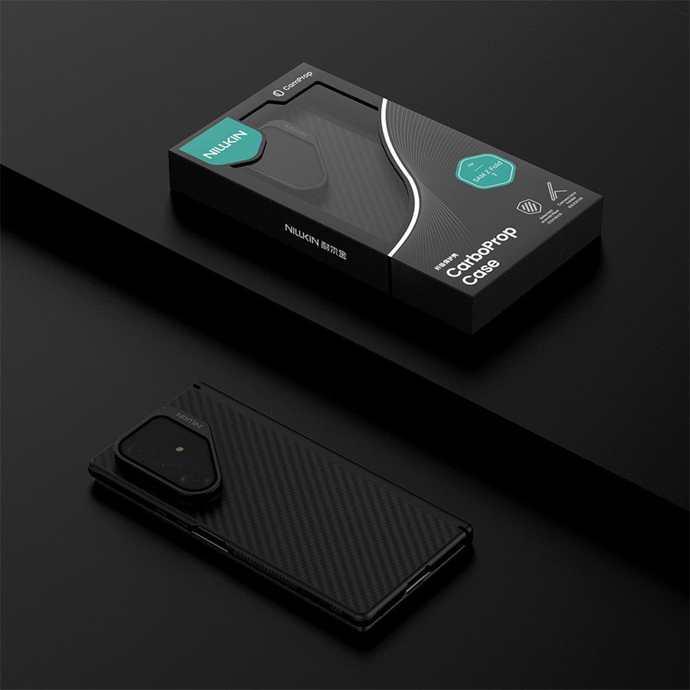MagSafe futrola za Samsung Galaxy Z Fold7 F966, Nillkin, CarboProp sa providnim crnim poklopcem za objektiv, Crna